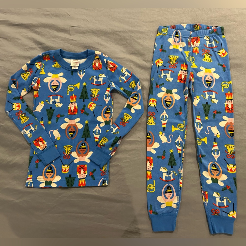 Hanna Andersson Organic Cotton “The Nutcracker” Christmas Pajamas Size 6-7